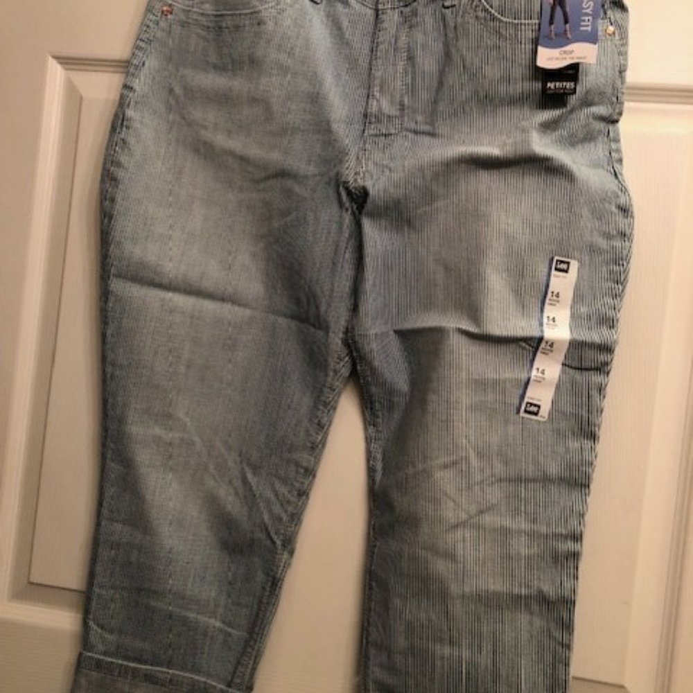 Lee Striped Capri Size 14 NWT